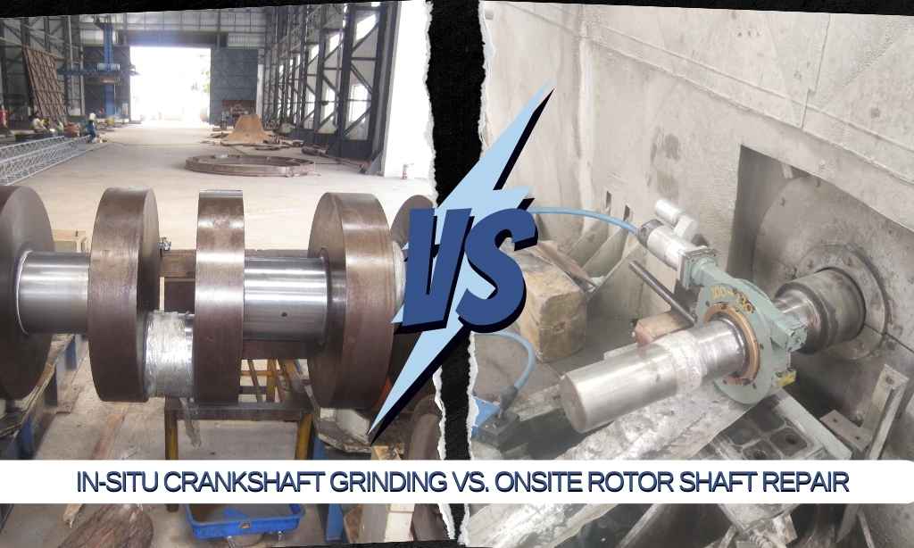 in-situ grinding and onsite rotor shaft fixes