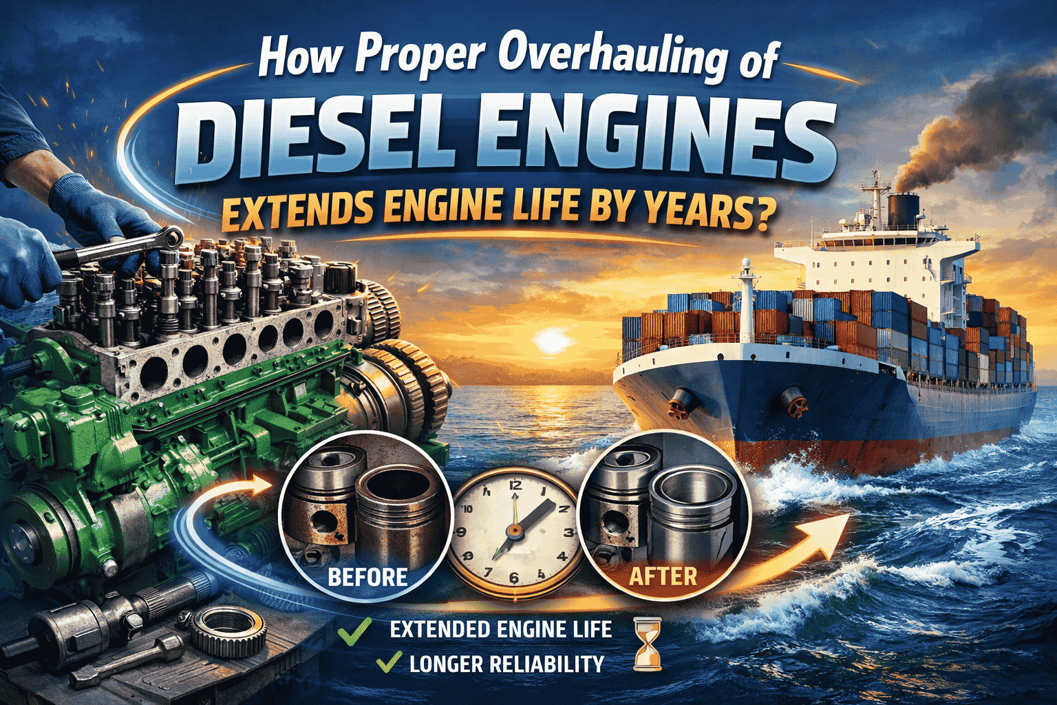 How Proper Overhauling of Diesel Engines Extends Engine Life by Years?