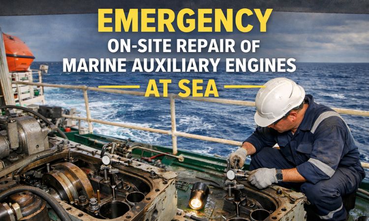emergency on-site repair of marine auxiliary engines