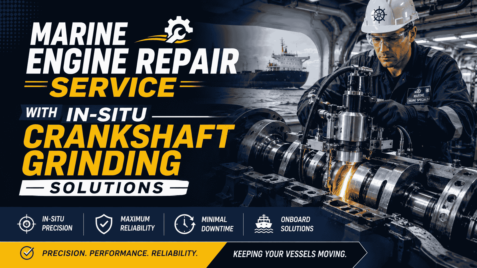 Marine Engine Repair Service with In-situ Crankshaft Grinding Solutions