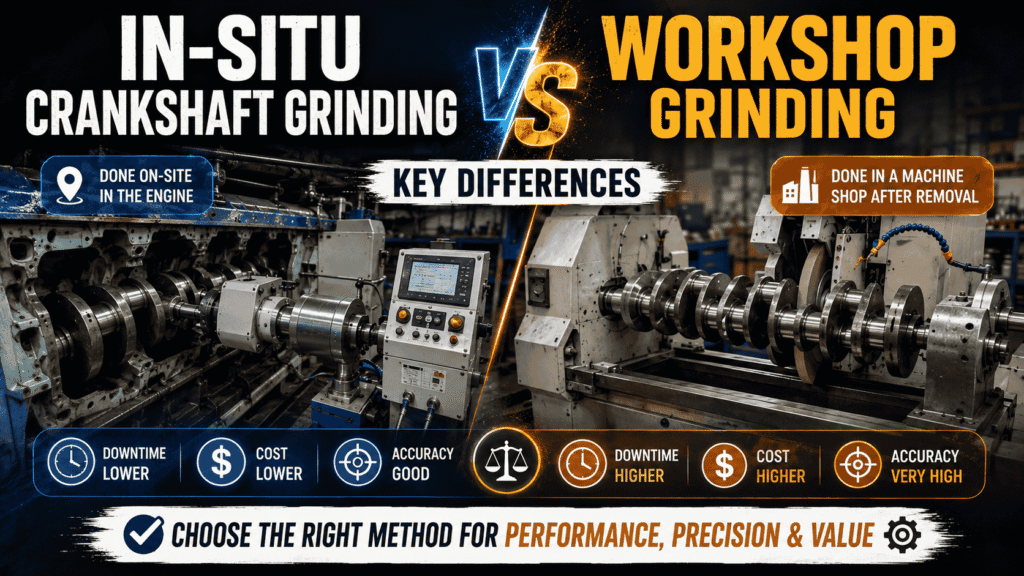 In-situ Crankshaft Grinding vs Workshop Grinding: Key Differences